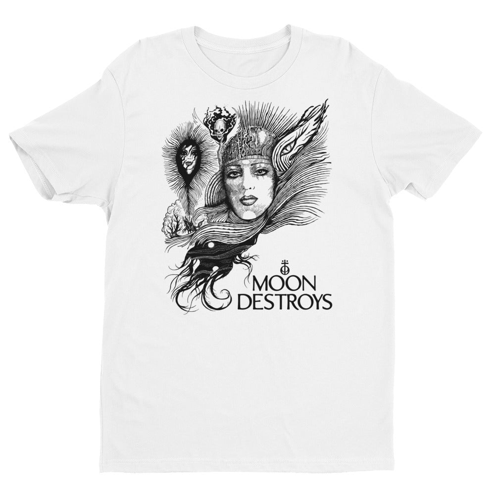 Moon Destroys Album Art Short Sleeve T-shirt