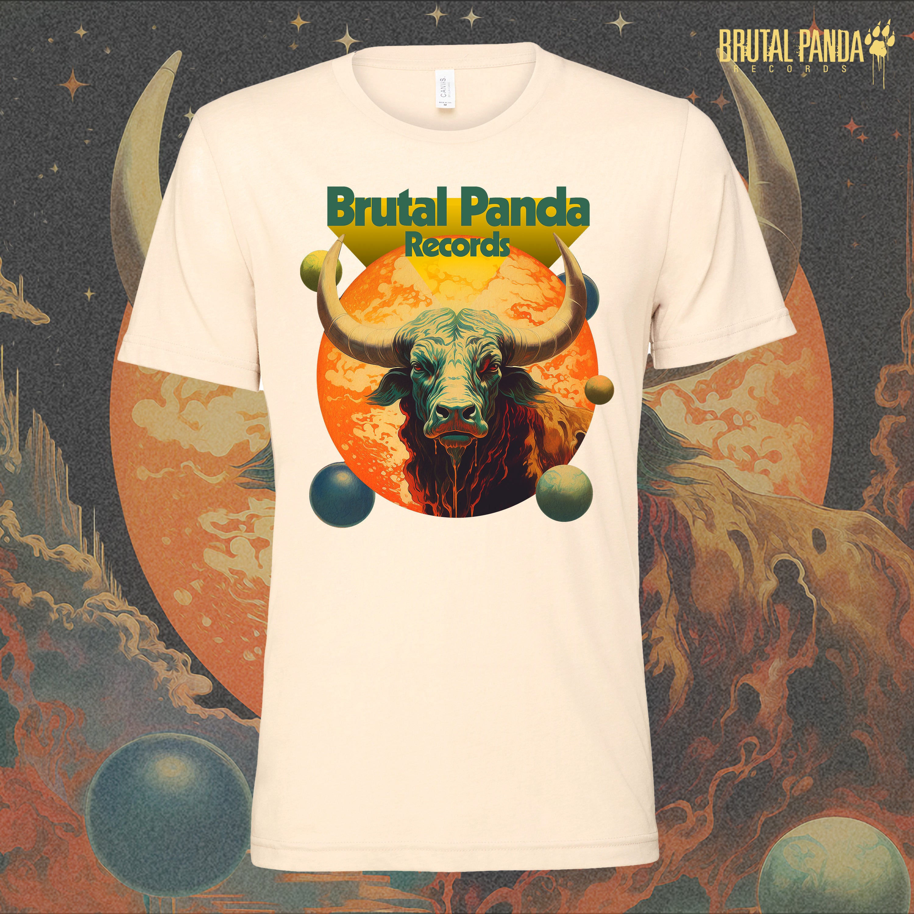 Taurus Panda Brutal Panda Records - 15th Anniversary Cosmic Taurus T-Shirt