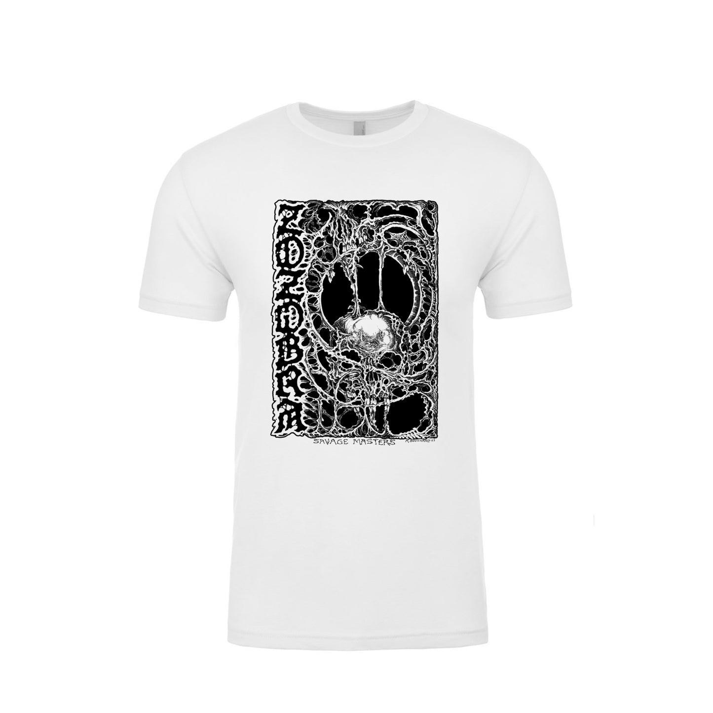 ZOZOBRA - Savage Masters - 10th Anniversary - White Skull T-Shirt